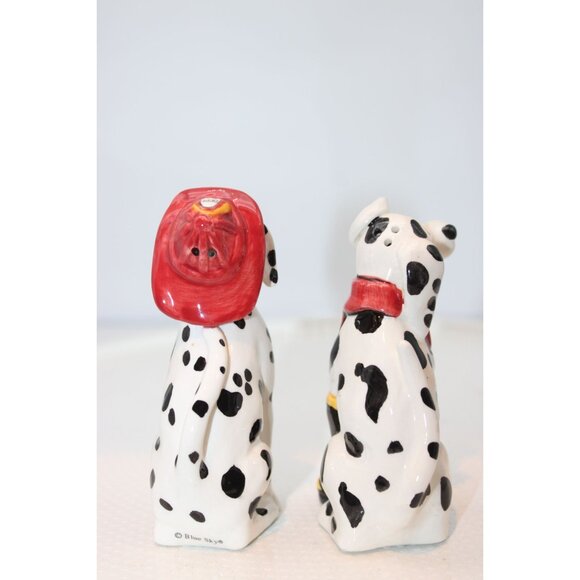 Salt & Pepper Shakers - Firehouse Dalmatians by Blue Sky Clayworks, 4" - Picture 2 of 6